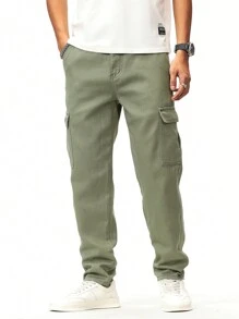 Manfinity Men's Cargo Style Denim Jeans With Side Pockets