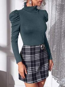 SHEIN LUNE 長袖t恤 - 霧霾藍 - 查看 5