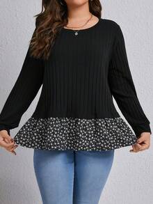 SHEIN LUNE 大尺碼t恤 - 黑色 - 查看 6