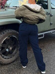 Pantalones Cargo Multibolsillos - Azul Marino - Ver 2