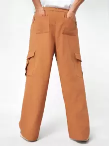 Manfinity VCAY Men Flap Pocket Side Cargo Pants - Multicolor - View 4