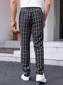 Manfinity RebelGame Men's Plaid Woven Trousers With Slanted Pockets - Multicolor - View 2