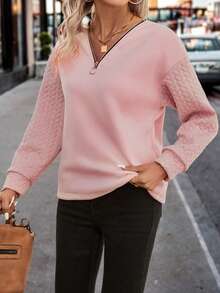 SHEIN LUNE 連帽衛衣 - 粉色 - 查看 6