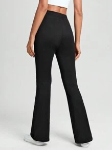 Vitoria Brayner Đồ họa Chữ cái Quần ống loe - màu đen - Xem 2