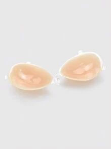 Solid Color Push-up Silicone Stick-on Bra With Removable Straps - Apricot - View 5