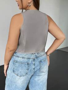SHEIN EZwear 大碼西裝 - 灰色 - 查看 2