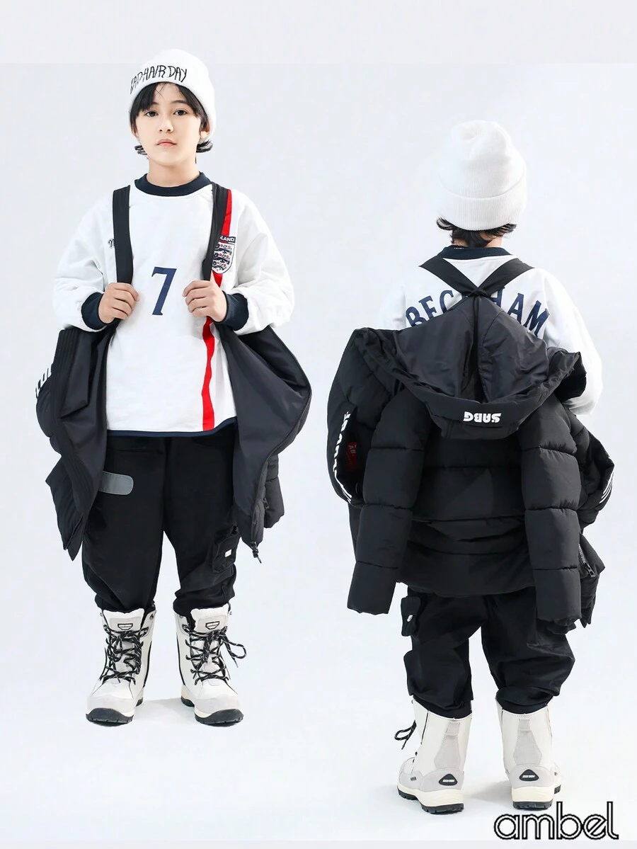 Chàng trai trẻ Mùa Đông Không thấm nước Chống gió Dày lên Dài Áo khoác bông