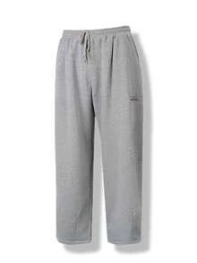 Manfinity Hypemode Loose Fit Men's Letter Printed Sweatpants - Light Grey - View 3