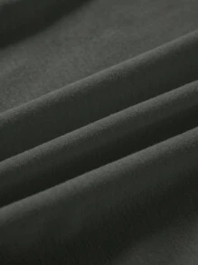 SHEIN LUNE Của phụ nữ Mũ Giáng sinh Và In thư Áo thun - Màu xám đen - Xem 4