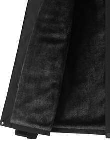 New Style Men's Thickened Padded Coat For Autumn/Winter With Fleece And Outdoors Component - Black - View 7