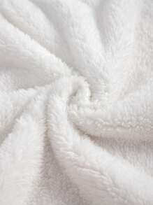 SHEIN Girls' Zipper Front Plush Hat Jacket, Quilted - Multicolor - View 5