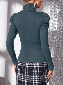 SHEIN LUNE 長袖t恤 - 霧霾藍 - 查看 2