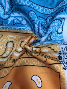 European And American Women's Summer Paisley & Cashew Flower Print Casual Shorts Loose Beach Shorts - 彩色 - 查看 3