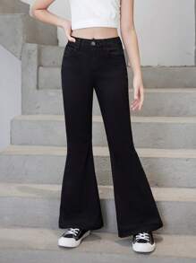 Sparklyn Tween Girl Stretchy Flare Jeans Summer Holiday