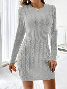 SHEIN Privé Vestido Suéter De Mujer - Gris - Ver 5