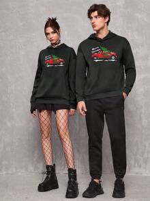 SWAVVY 1 Miếng In Giáng sinh Áo nỉ có mũ - màu đen - Xem 1