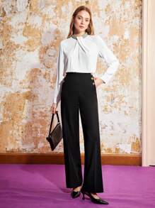 MOTF PREMIUM BUTTON DETAIL SUIT PANTS