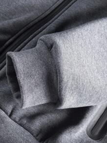 Manfinity Homme 男款抽繩連帽羊毛毛圈套頭衫和褲子套裝 - 彩色 - 查看 4