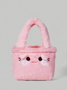ROMWE Kawaii 女士可愛毛絨手提包 - 粉色 - 查看 1