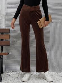 SHEIN Privé 女士長褲 - 棕色 - 查看 1