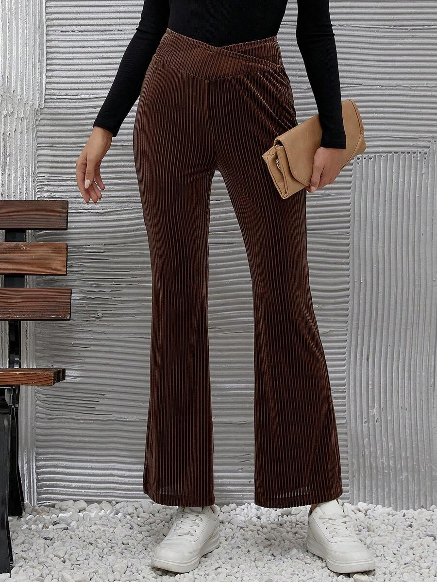 SHEIN Privé 女士長褲 - 棕色 - 查看 1