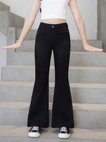 Sparklyn Tween Girl Stretchy Flare Jeans Summer Holiday