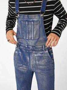 Manfinity VCAY Petos mezclilla de hombres - Plateado - Ver 6