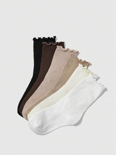 جوارب منتصف الساق المطرزة بعيد الفطر العشوائي بلون عشوائي مجانية من رومي (زوج واحد)