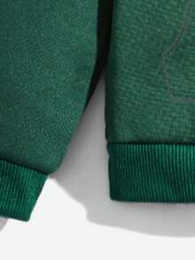 嬰兒男孩熊印花保暖衬里運動衫 - 綠色 - 查看 4