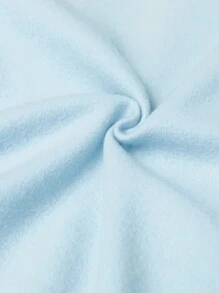 SHEIN 少女熊圖案蝴蝶結細節下垂肩保暖套衫和緊身褲 - 淺藍色 - 查看 5