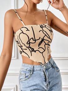 SHEIN Essnce 女性手帕下擺貼身吊帶背心上衣