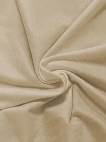 SHEIN LUNE Christmas Printed Round Neck T-shirt - Khaki - View 5