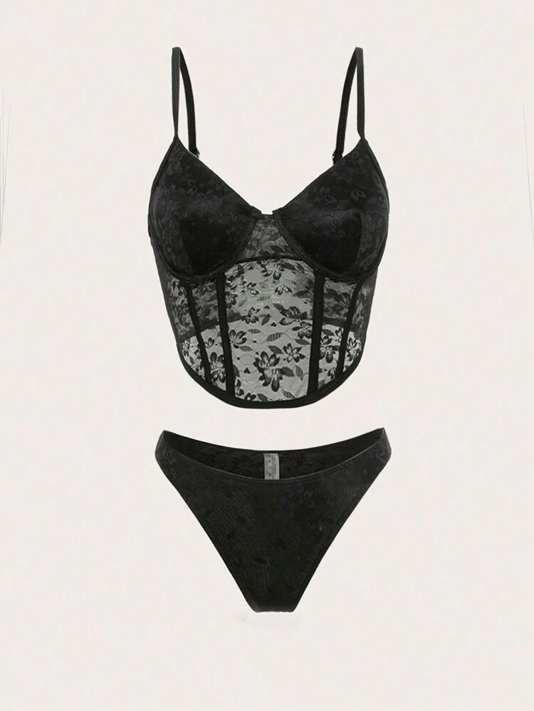 Women'S Spliced Lace Camisole Bikini Summer