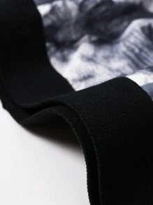 Funny Cute Mens Grey Elephant Animal Print Knitted Fabric Medium Stretch Boxer Trunks - Grey - View 4