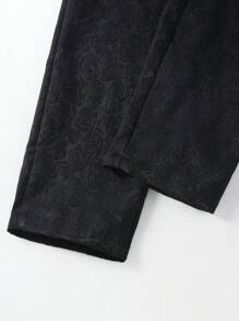 2 件套 時尚帥氣的男孩休閒套裝,搭配西裝外套和長褲,非常適合秋季優雅或浪漫的派對和演出 - 黑色 - 查看 4