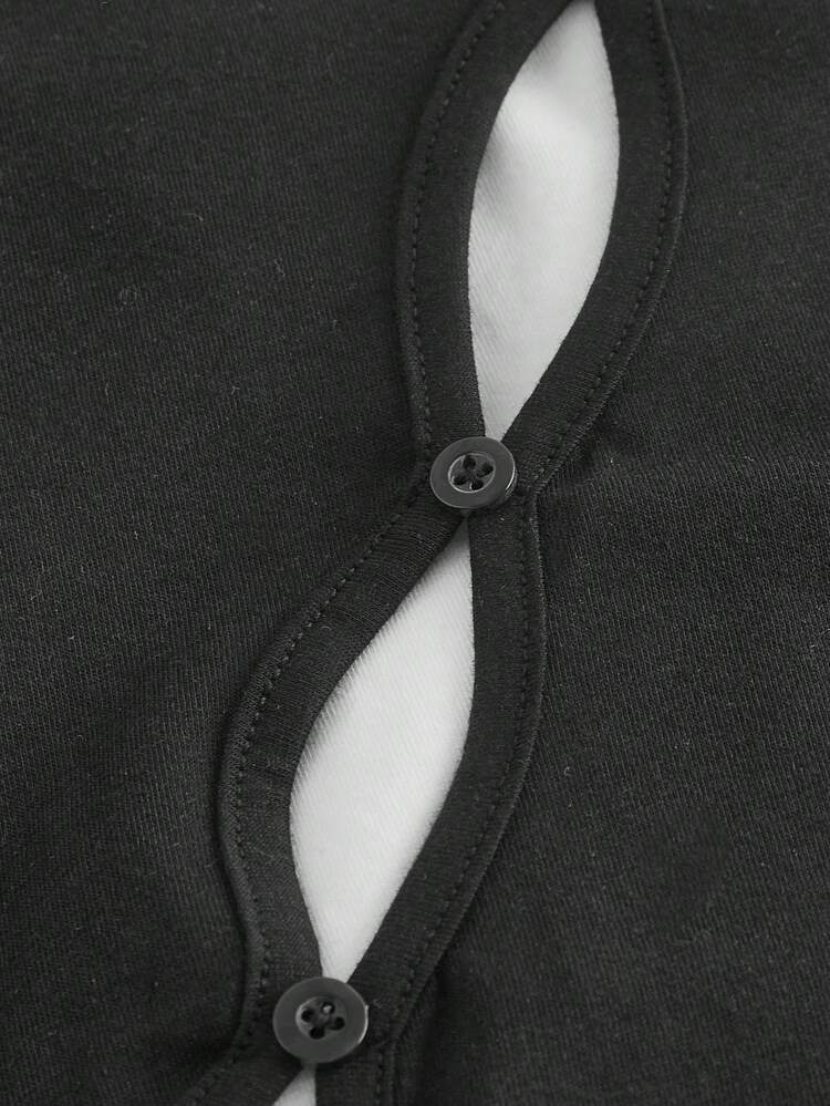 Cut Out Front Crop Tee