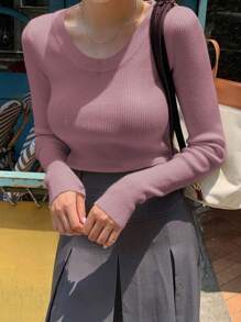 DAZY 1 件女士商务休闲套头衫，秋季新品，秋季女装