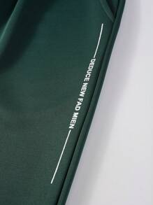 Manfinity Homme Men Slogan Graphic Sweatshirt & Sweatpants - Multicolor - View 6