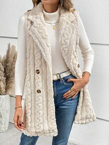 SHEIN Frenchy 女士常規外套 - 杏色 - 查看 5