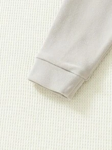 Đứa bé trai Vừa Khít Flannel Ấm áp con hổ In Bộ đồ ngủ Đối với - Xám - Xem 5