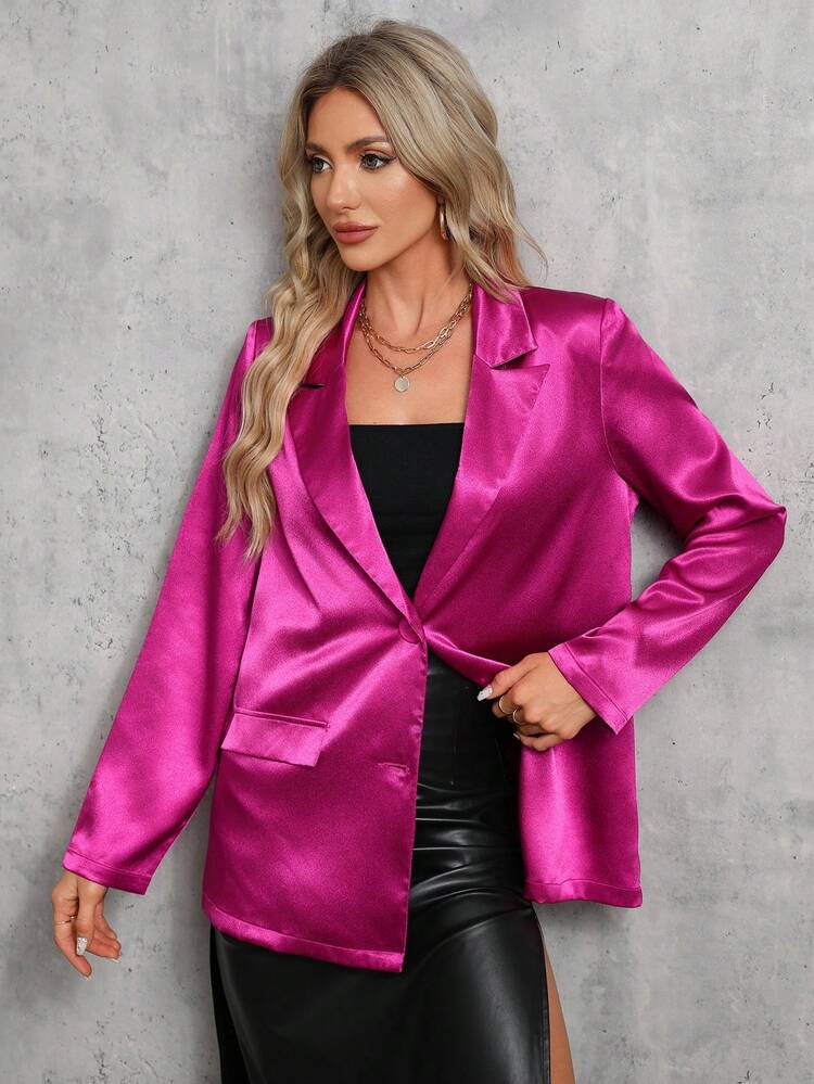 Lapel Neck Single Breasted Blazer