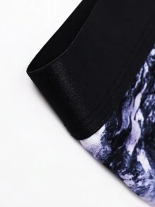 Men Landscape Print Contrast Tape Boxer Brief - Multicolor - View 4