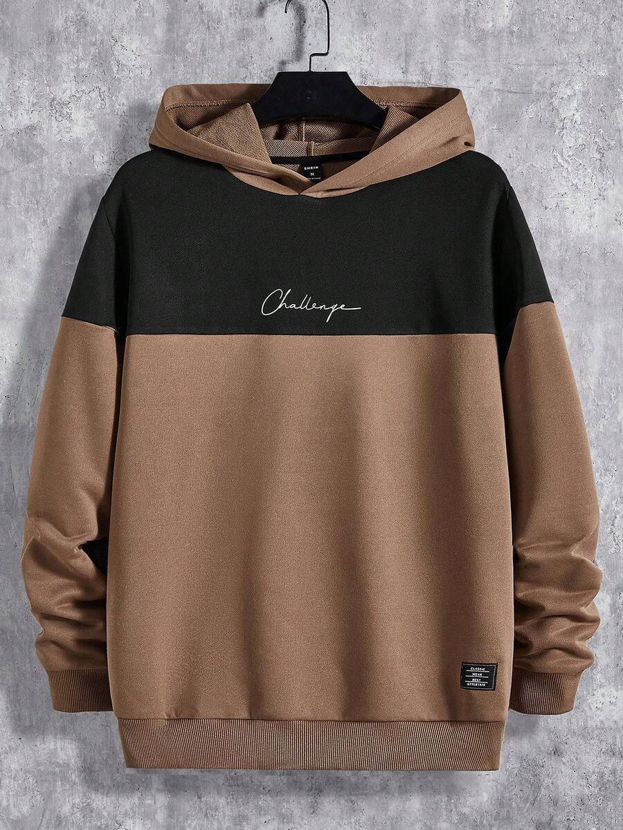 GENTILAND Nam Hoodie Với In thư Và Khối màu Thiết kế - Nhiều màu - Xem 1