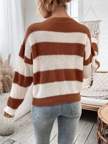 SHEIN Essnce Hai âm Thả vai Áo len - Nhiều màu - Xem 3