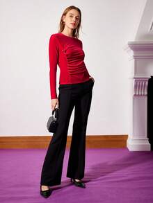 MOTF PREMIUM Xù Nút Áo - Đỏ - Xem 8