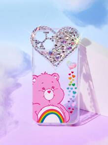 ROMWE X Care Bears Cute Bear Rhinestone Decor Phone Case - Multicolor - View 5