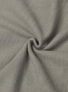 SHEIN 青少年女孩素色落肩袖運動衫 - 灰色 - 查看 7