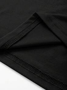 SHEIN EZwear 女士聖誕雪人字母短袖t恤