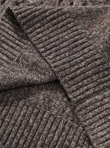 Manfinity EMRG 男士鏤空毛衣 - 咖啡棕 - 查看 6