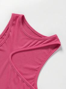 SHEIN Unity Women's 4pcs Asymmetrical Hem Tank Tops Graphic Tees Women Tops - Multicolor - View 3